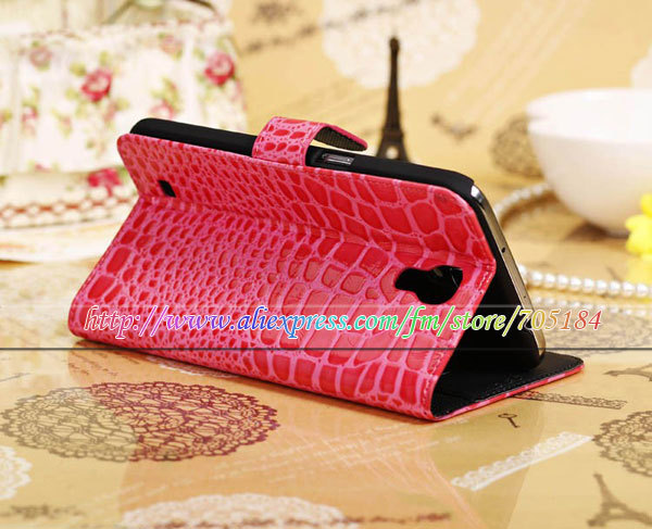 Crocodile skin Wallet ID credit card Book PU leather case Stand holder cover pouch cases for Samsung Galaxy Mega 6.3 I9200 10pcs