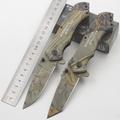 Outdoor Camouflage Tactical Hunting Fighting Folding Knife Military Survival Tools Camping Fruit Knives