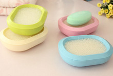 Portable Double-deck Soap Boxes Equipped with Bibulous Sponge ABS Kitchen Bathroom Accessories Toilet Soap Box Travel Soap Box