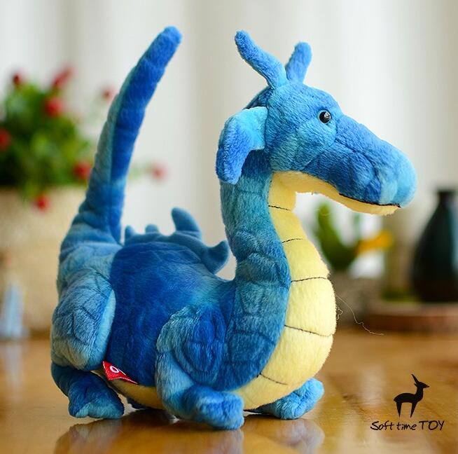 stuffed blue dragon