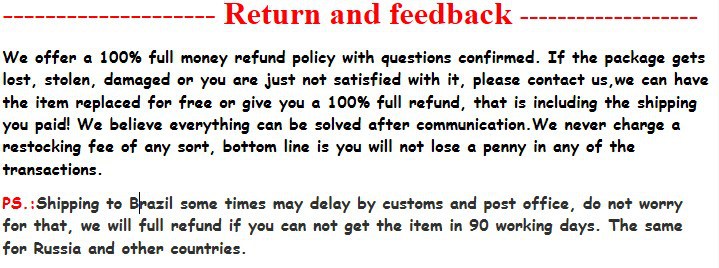 Return and feedback