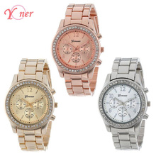 Yoner diamond watch womens Limited Edition Rose Gold Quartz Watch Women Silver Wristwatches Stainless Steel Band orologio uomo