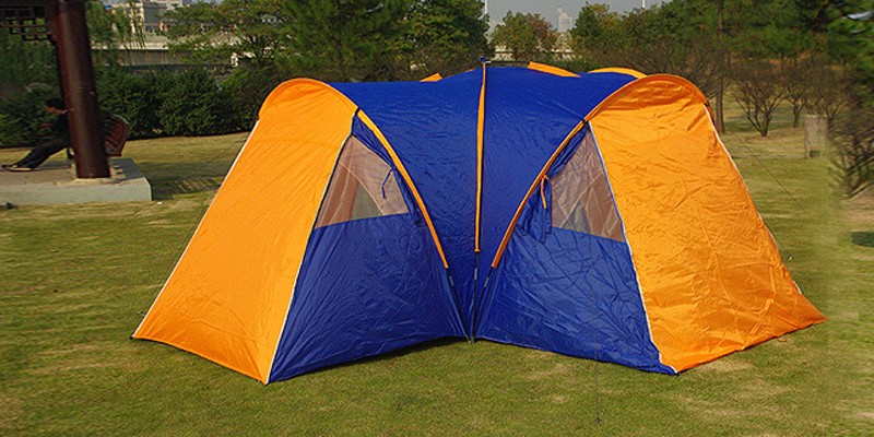 High Quality 9 Person Large Space Outdoor Waterproof Camping Tent 3 Room 1 Hall Mosquito Net Family Tents for Party Low Price (5)