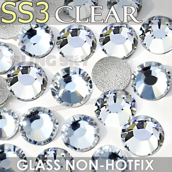 SS3 1 3 1 4mm Clear Nail Rhinestones for to Nails Art Glitter Crystals Decorations DIY