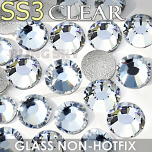 SS3 1.3-1.4mm Clear Nail Rhinestones for to Nails Art Glitter Crystals Decorations DIY Non HotFix Rhinestone Decor strass stones