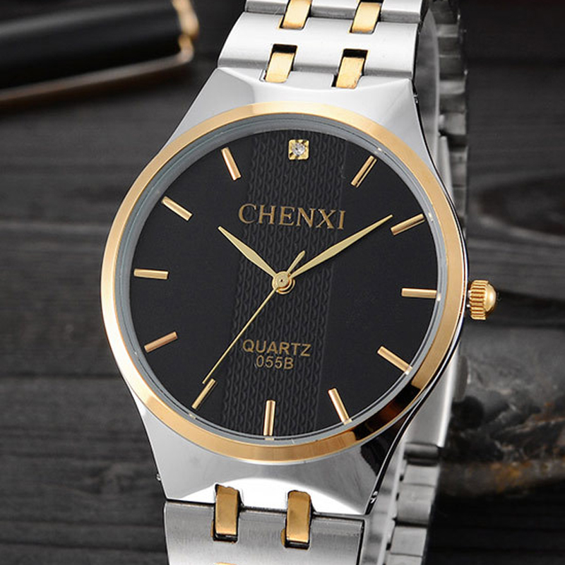 Fashion Luxury brand Watches men Stainless Steel strap Quartz-watch Ultra Thin Dial Clock man Uniform Watch relogio masculino