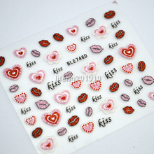 5 design 10pcs mixed batch Beauty Nail Art Stickers Decals for nail tips decortaion tool fingernails