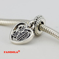 Fits Pandora Charms Bracelet 925 Sterling Silver Beads 30 Years of Love Dangle Charm for Women