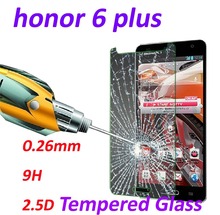 0.26mm 9H Tempered Glass screen protector phone cases 2.5D protective film For Huawei Honor 6+ Plus PE-UL00 5.5 inch FHD