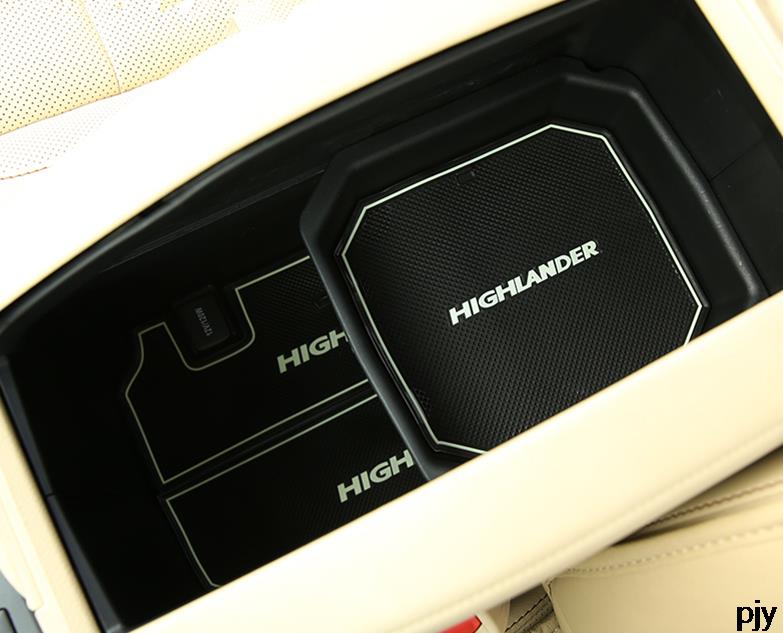 New arrived 11pcs Luminous Non slip Interior slip resistant pad cup storage box mat slot for