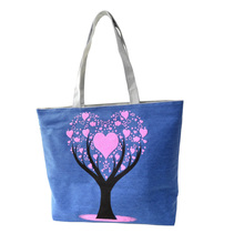 Floral And Owl Printed Canvas Tote Female Casual Beach Bag Large Capacity Women Single Shopping Bag Daily Use Canvas BAG XA1289B