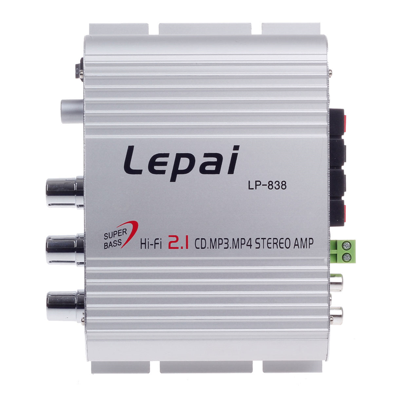 Leipai LP-838 Silver 12V 60W Multifunction Stereo Car Audio Power Amplifier Hi-Fi MP3 Player Car Amplifier Radio Music Speaker Leipai LP-838 Silver 12V 60W Multifunction Stereo Car Audio Power Amplifier Hi-Fi MP3 Player Car Amplifier Radio Music Speaker