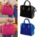 2015 New Fashion Lady Women s Nubbuck Synthetic Leather Smile Hand Bag Cross body Shoulder Bag