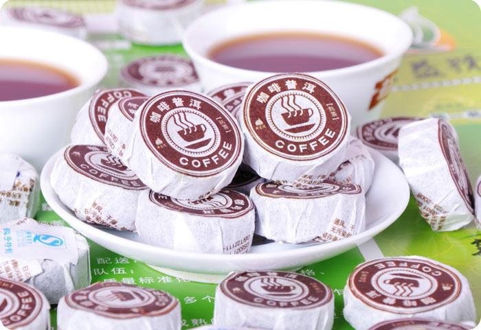 20pcs Coffee Flavour Puerh Tea Puer Pu er Tea Free Shipping