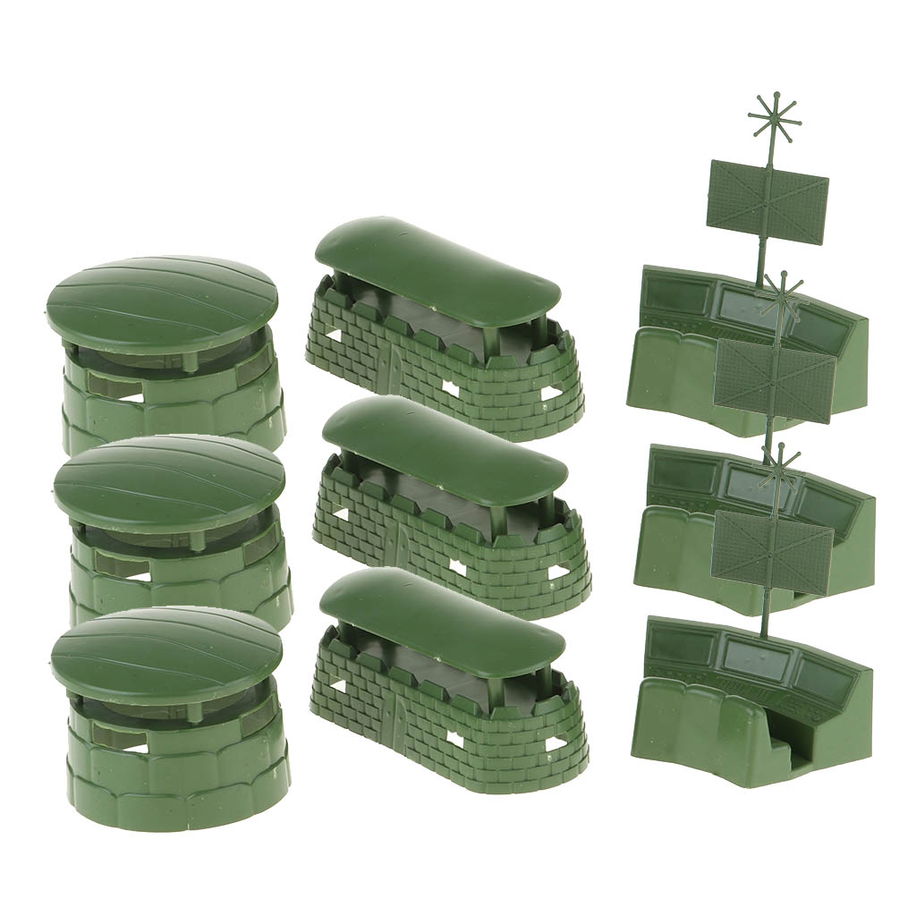 9pcs plastica mini militare sabbia scena modello giocattolo soldato esercito 