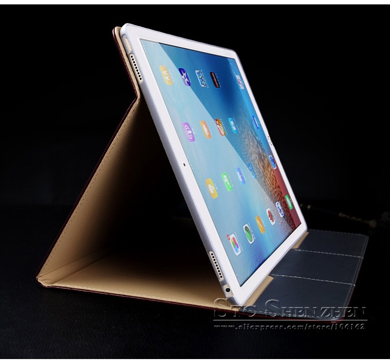 NEW Luxury Brand Utra Thin Folding PU Leather Case Cover For Apple iPad Pro 12.9 Book Stand Protective Tablet Skin Bags (8)