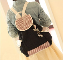10pcs/lot Cute Bow Stripe School/College Bag