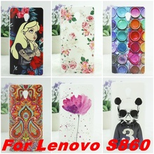 lenovo S860 Case Cute Cartoon Colored Drawing Hard Plastic For Lenovo S860 Cell Phone Cover Free Shipping