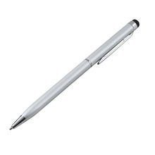 1pcs 2in1 Capacitive Touch Screen Stylus with Ball Point Pen for touch screen Silver