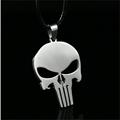Cool Silver Fairy Tail Punisher skull Necklace Pendant Metal Necklace Natsu Dragneel Tattoo lucy Heartfilia Anime