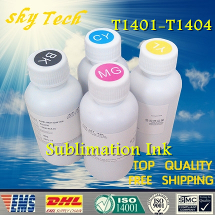 Free shipping, Sublimation ink suit for Epson T1401 - T1404 ,suit for Epson Workforce 630 633,TX525FW TX560WD 620FWD ,