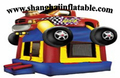 Hot 0 55mm PVC customized tractor shape inflatable jumping castle inflatable car shape bounce house