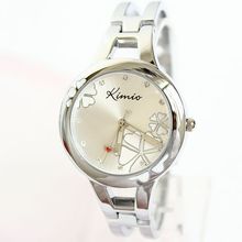 KIMIO lady fashion bracelet quartz watch best sales Lucky clovers pattern dial free shipping K425L