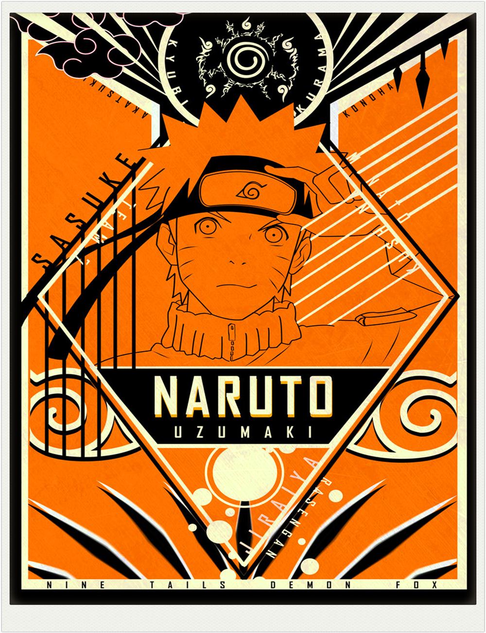 vintage naruto poster