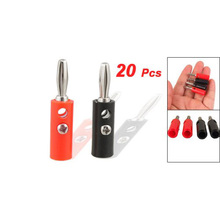 HFES Hot New 20Pcs Practical Plastic Silver Plated Connector Audio Banana Speaker Plug