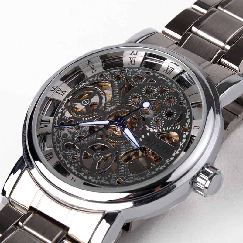New Famous Casual Stainless Steel Men Mechanical Watch hollow out Watch For Men Dress Wristwatch X60