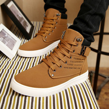 New 2016 Spring Hot Men Breathable Casual Shoes Zapatos Male Lace-Up Rubber Letters Canvas Ankle Boots Outdoor Shoes Sapatos