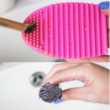 Hot 6Colors Brush Cleaning Makeup Washing Brush Silica Glove Scrubber Board Cosmetic Clean Tools Free Shipping