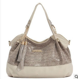 Luxury Women Designer Handbags High Quality Brand Genuine Leather Serpentine Tote Shoulder Bag Tassel Crossbody Bolsas