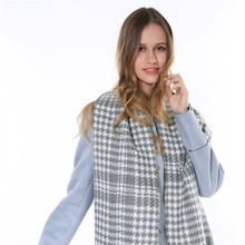 ZA Women 2015 Oversize Tartan Scarf Desigual Plaid Scarf Women Bandana New Designer Acrylic Blanket Scarves Poncho Shawl Cape