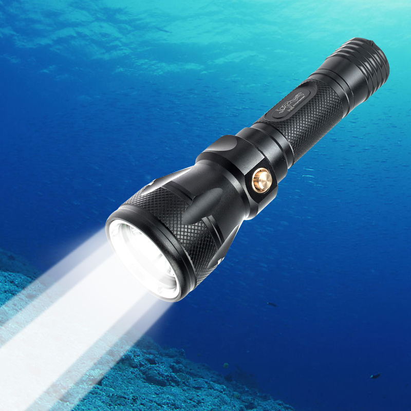 Professional LEDs Diving Flashlight Waterproof Underwater Scuba Diver Torch