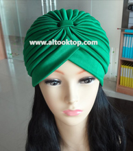 Free DHL/EMS 50pcs/lot India muslim Hat women’s turban elastic hip-hop dance party hat bandanas 13Colors big satin bonnet turban