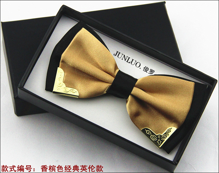 Hot Sale New Fashion Business Bow Ties for Men Groom Wedding Metal Bow Tie Wholesale Colorful