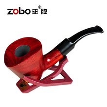 ZOBO wood pipe ZB-546 wooden tobacco smoking pipe  High quality red sandalwood Ben Type Smoking Pipes