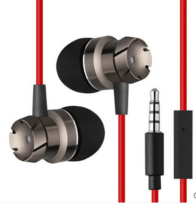 3.5mm Metal Unit In-Ear Earbuds Bass HiFi Music Mic Stereo Earphone Headset Headphone For Samsung iphone MP3 Player