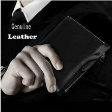 2014 NEW Genuine Leather Brand Cowhide Wallet Men’s Wallet Multifunctional Short Design Man Wallet Zipper Coin Purse Card Holder