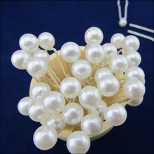 High Quality Wholesale 40pcs Lot 8mm Pearl Hair Pins Clip Wedding Bridal Prom Women Hair Jewelry Free Shipping