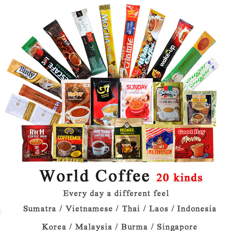 World coffee cappuccino G7 instant coffee Kopi Luwak coffee from around the world 20 bags of