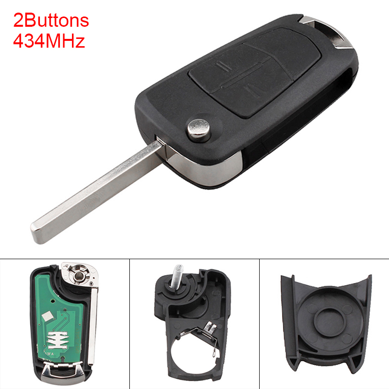 New Remote Key Fob 2 Button 433Mhz PCF7941 for Vauxhall Opel Corsa D 2007-2012