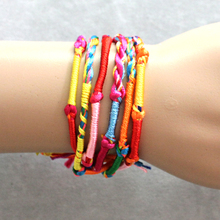 Promotion!! BULK 50pcs jewellery lots Colorful Braid Friendship Cords Strands Bracelets B224