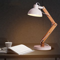 Simple Nordic Personality Creative Wooden Reading Table Lamp Bedroom Bedside Study Adjustable Table Light Free Shipping