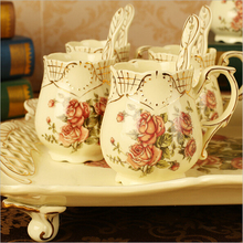 European Style 2015 Ceramic Coffee Cup Sets Advanced Porcelain Drinkware For Coffee Mugs For Wedding