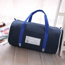 Brand New Multi functional Navy Blue Cylinder Sports Bag Gym Bag Handbag Eco friendly Drum Bag