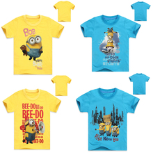 Children t shirts Minions Clothes T Shirts For Girls Boys t-shirts Kids Short Sleeve Baby Children’s Clothing 100% COTTON MS1016