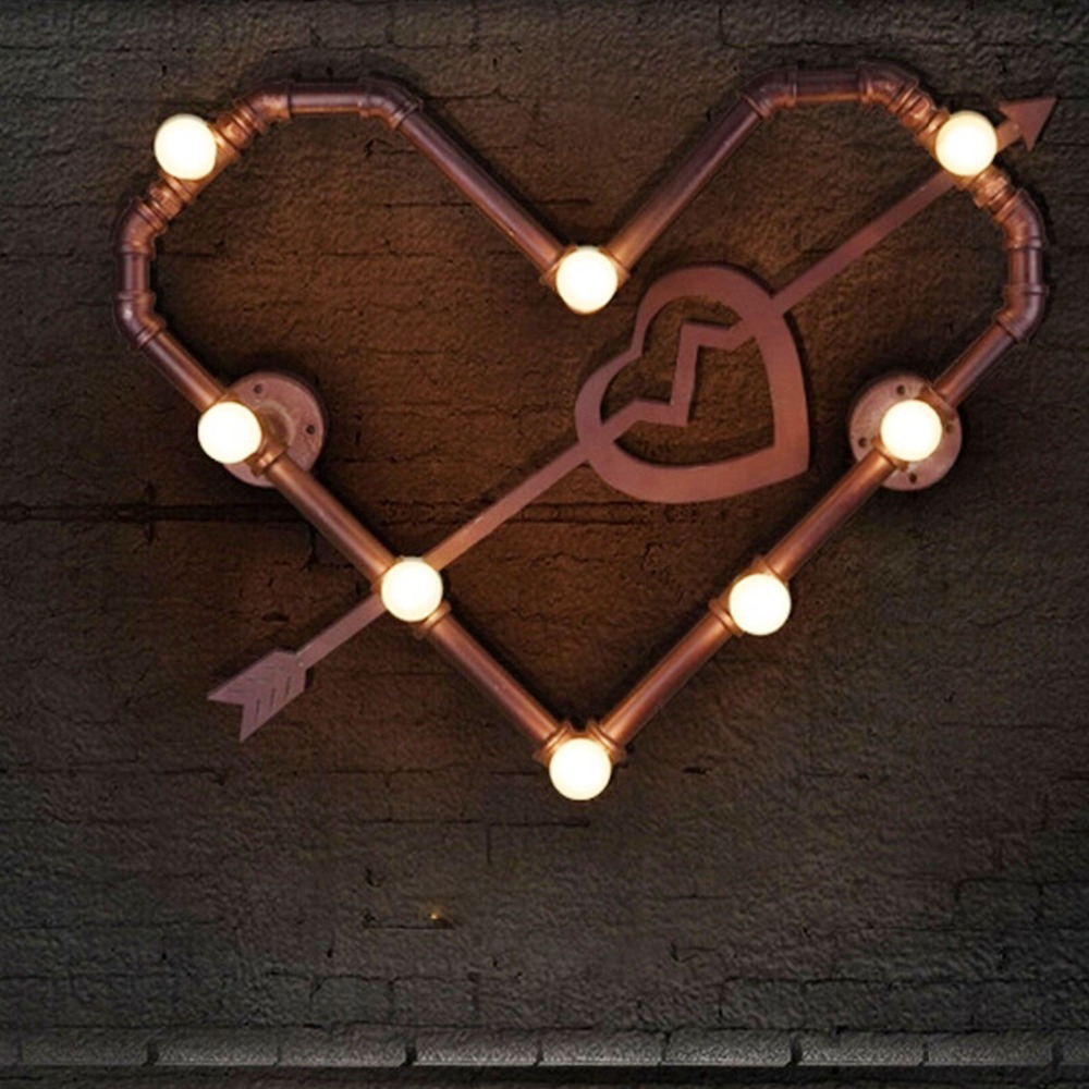Aliexpress.com: acheter vintage fer loft coeur flèche ampoules led ...
