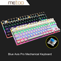 ZERO Advanced Blue Switch Mechanical Keyboard 87 104 Keys Metal Panel LED Backlit Professional Gaming Keyboard